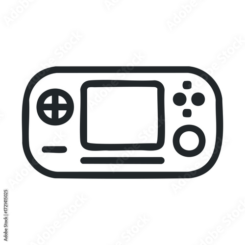 Classic gaming console design for retro video gaming enthusiasts. Vector illustration