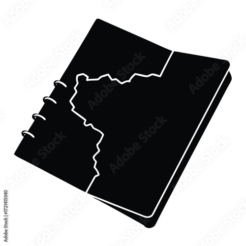 Park Ranger isolated notebook map on white background