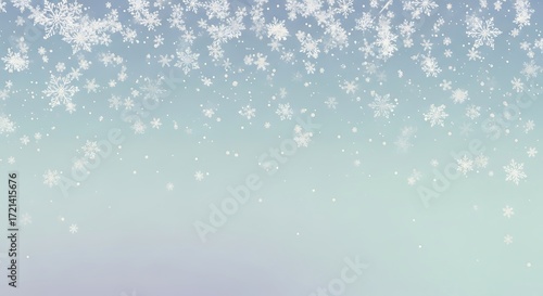 Wallpaper Mural Soft winter background with falling snowflakes, perfect for creating a serene and magical atmosphere for christmas and new year designs Torontodigital.ca