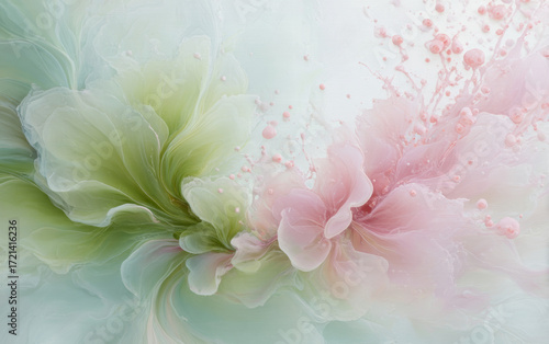 Retro style floral texture art background
