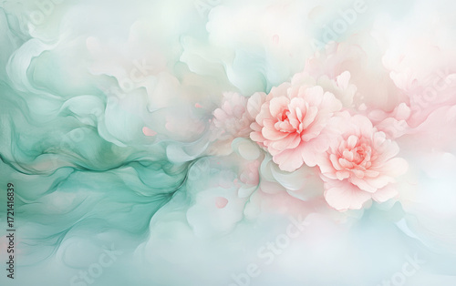 Retro style floral texture art background
