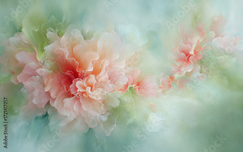 Retro style floral texture art background
