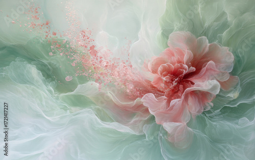 Retro style floral texture art background
