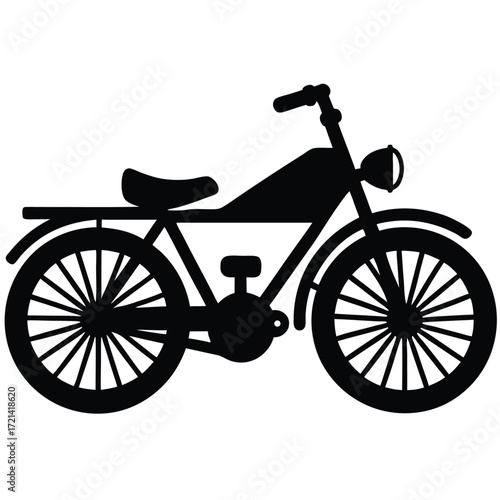 Park Ranger isolated patrol bike on white background