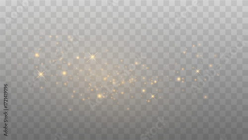 Glowing Particles wit Shinig Stars. Magic Background