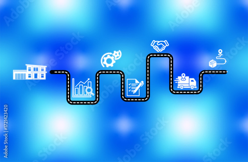 abstract blue background with numbers, White-light blue-blue glass gradient on a black background — an atmospheric, cybernetic pattern with bright iridescence and Digital procurement and supply chain 
