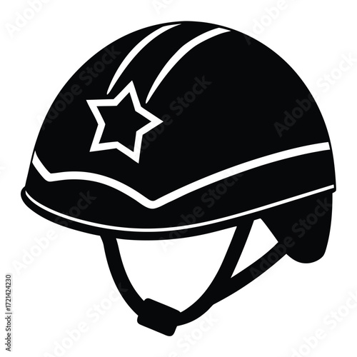Park Ranger isolated patrol cycle helmet on white background