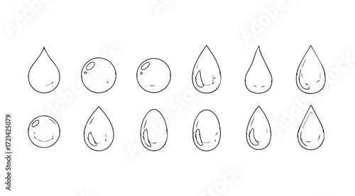 Collection of various gemstone and crystal shapes in a distinctive silhouette style