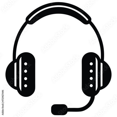 Park Ranger isolated radio headset on white background
