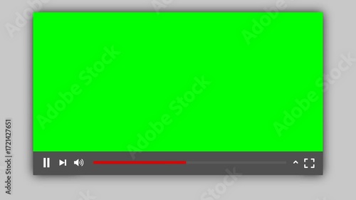 User interface animation showing a pause button clicked with a cursor on a green screen background. Ideal for app promos, UI and UX videos, or tutorial overlays.