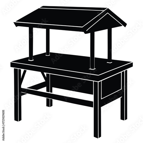 Park Ranger isolated ranger desk on white background