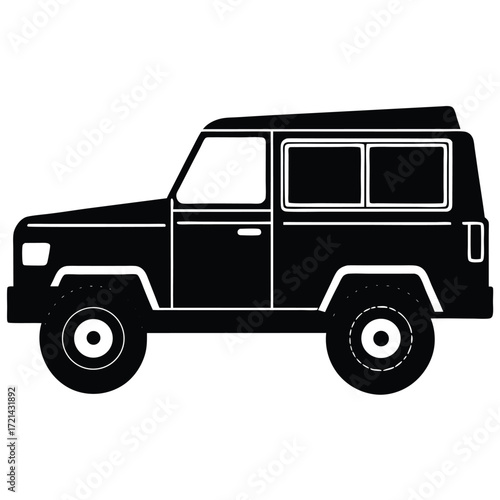 Park Ranger isolated ranger truck on white background