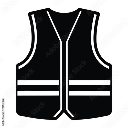 Park Ranger isolated reflective vest on white background