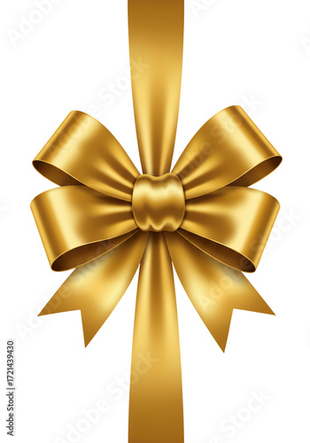 Elegant Gold Ribbon Bow