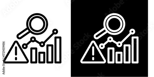 Risk Forecasting  Icon Set White Style Collection