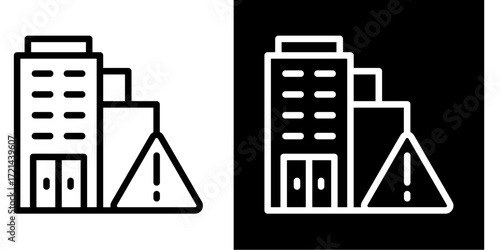Enterprise Risk Management  Icon Set White Style Collection