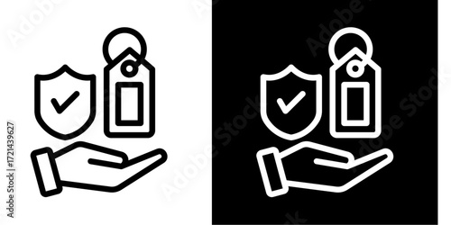 Brand Protection Strategy  Icon Set White Style Collection