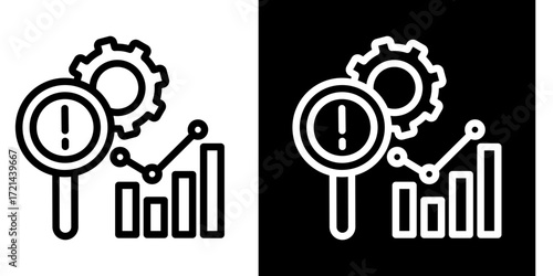 Quantitative Risk Analysis  Icon Set White Style Collection