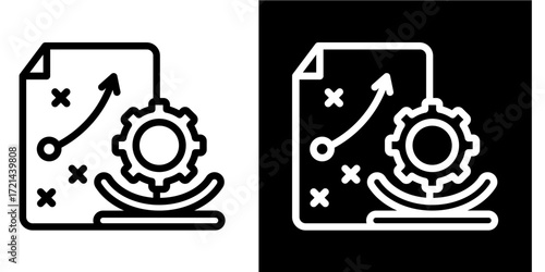 Business Resilience Planning  Icon Set White Style Collection