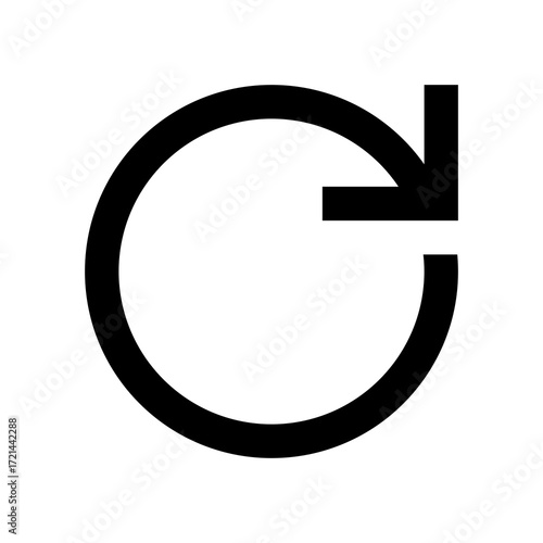 Redo Icon Vector in Solid Style