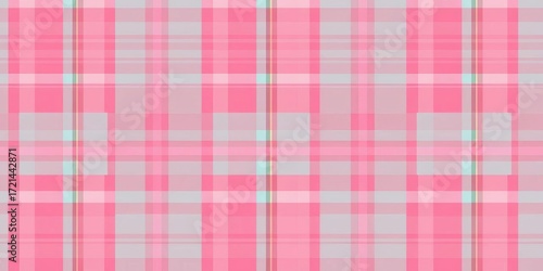 Seamless pink plaid pattern, perfect for textile design and backgrounds, texture, gingham