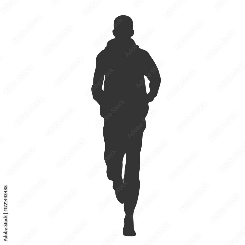 Fototapeta premium Silhouette of a runner athlete in vector.