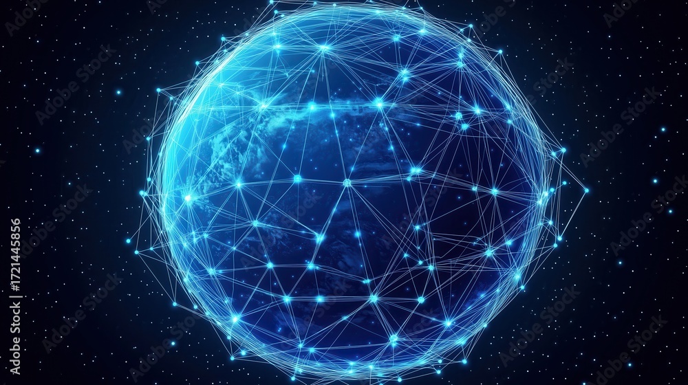 Obraz premium Digital Earth Network