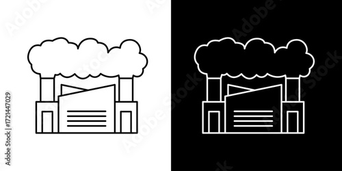 Industrial Pollution Factory Emissions Icon