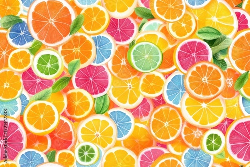Colorful Citrus Fruit Slices