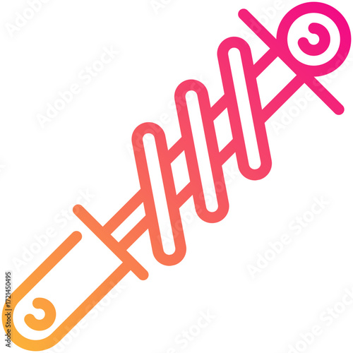 shock absorber gradient line icon