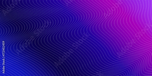 Abstract Gradient Background with Blue and Purple Dotted Pattern. Modern minimal design featuring smooth color transitions and grid dots, perfect for digital design, wallpapers, presentations, banners