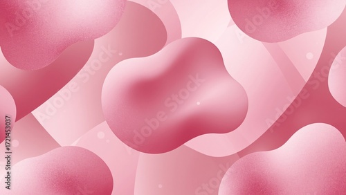 Contemporary Biomorphic Abstract Wallpaper with Blooming Cherry Blossom Pink for Spring Seasonal Promotion in Premium Quality