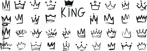  crown doodle icons, king crown art, hand drawn crowns, crown sketch pack, minimal royalty doodle, crown vector art, doodle crown set, queen crown cartoon, stylish crown doodle, royal crown sketch