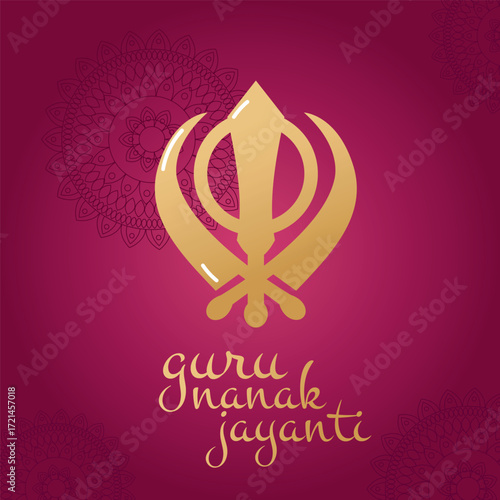 Guru Nanak Jayanti banner. Vector illustration