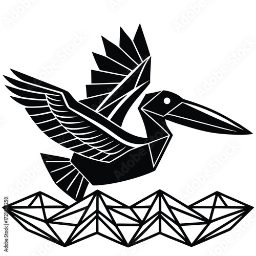 low poly bird