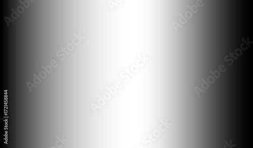 Black and white radial vignette abstract background. Smooth monochrome gradient from bright center glow to dark edges. Subtle noise grain texture. black border shading