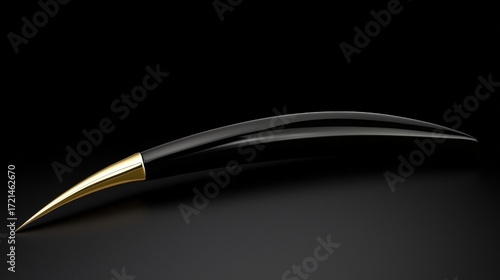 Wallpaper Mural A sleek, black pen with a gold tip and a smooth, curved body. Torontodigital.ca