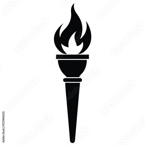 Park Ranger isolated torch on white background