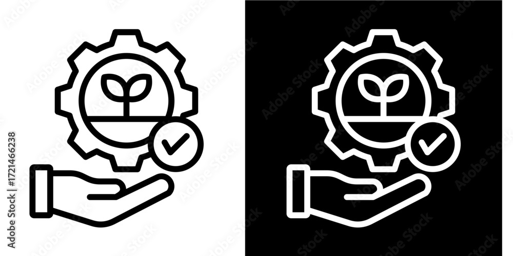 Fototapeta premium Environmental Compliance Icon Set White Style Collection