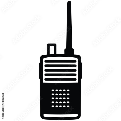 Park Ranger isolated walkie talkie on white background