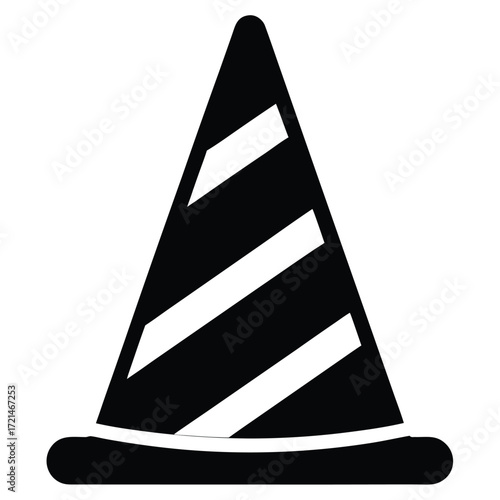 Park Ranger isolated warning cone on white background