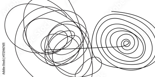 line art sketch doodle inspired by tangled thread