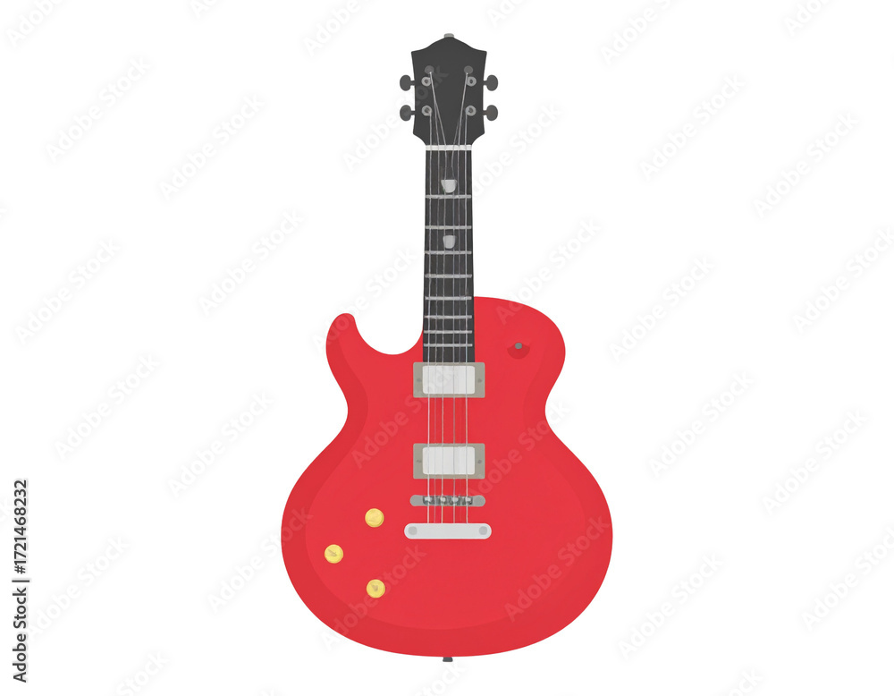 Naklejka premium Electric guitar. vector simple illustration
