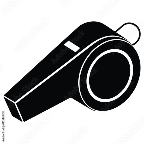 Park Ranger isolated whistle on white background