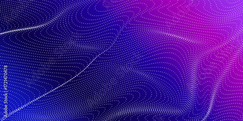 Abstract Gradient Background with Blue and Purple Dotted Pattern. Modern minimal design featuring smooth color transitions and grid dots, perfect for digital design, wallpapers, presentations, banners