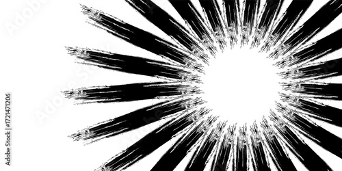 Edge frame. Halftone cartoon border. Pop art dot. Attention pattern. Faded attention texture. Black line isolated on white background.