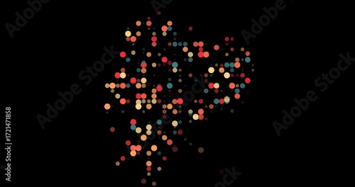 Digital Particles Drift Assembling Ethereal Ecuador Map Design