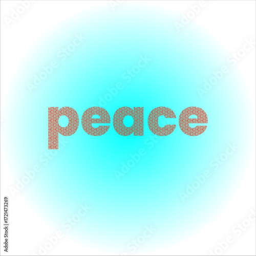 vector illustration of a PEACE card
