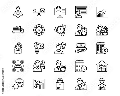 Gig Economy Line Vector Icons