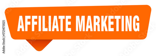 affiliate marketing sticker. affiliate marketing orange sign isolated on transpatent background